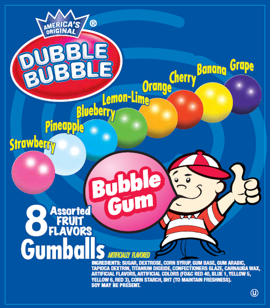 Dubble Bubble Assorted Gumballs - 850 Count