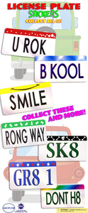 LICENSE PLATE STICKERS - 300CT