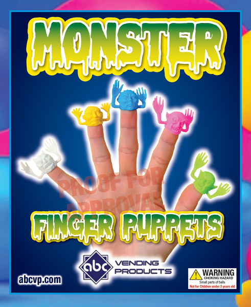 1" MONSTER FINGER PUPPETS - 250 COUNT