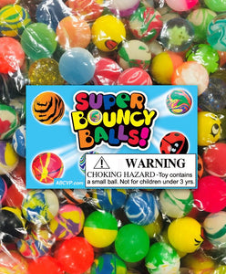 27MM ASSORTED SUPER BOUNCY BALLS - 250 COUNT