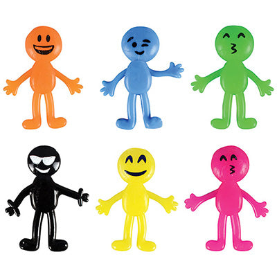 STRETCHY EMOJI TOYS IN 2" CAPSULES - 250 count