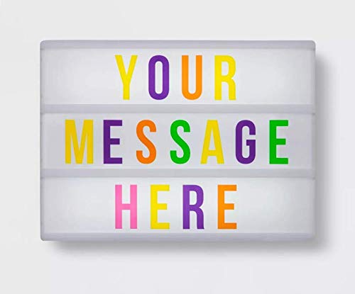 Personalized Colorful LED Message Box Light-Up Portable Decor Art Room Sign