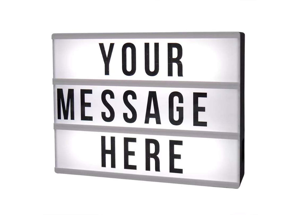 Personalized LED Message Box Light-Up Portable Decor Art Room Sign ...