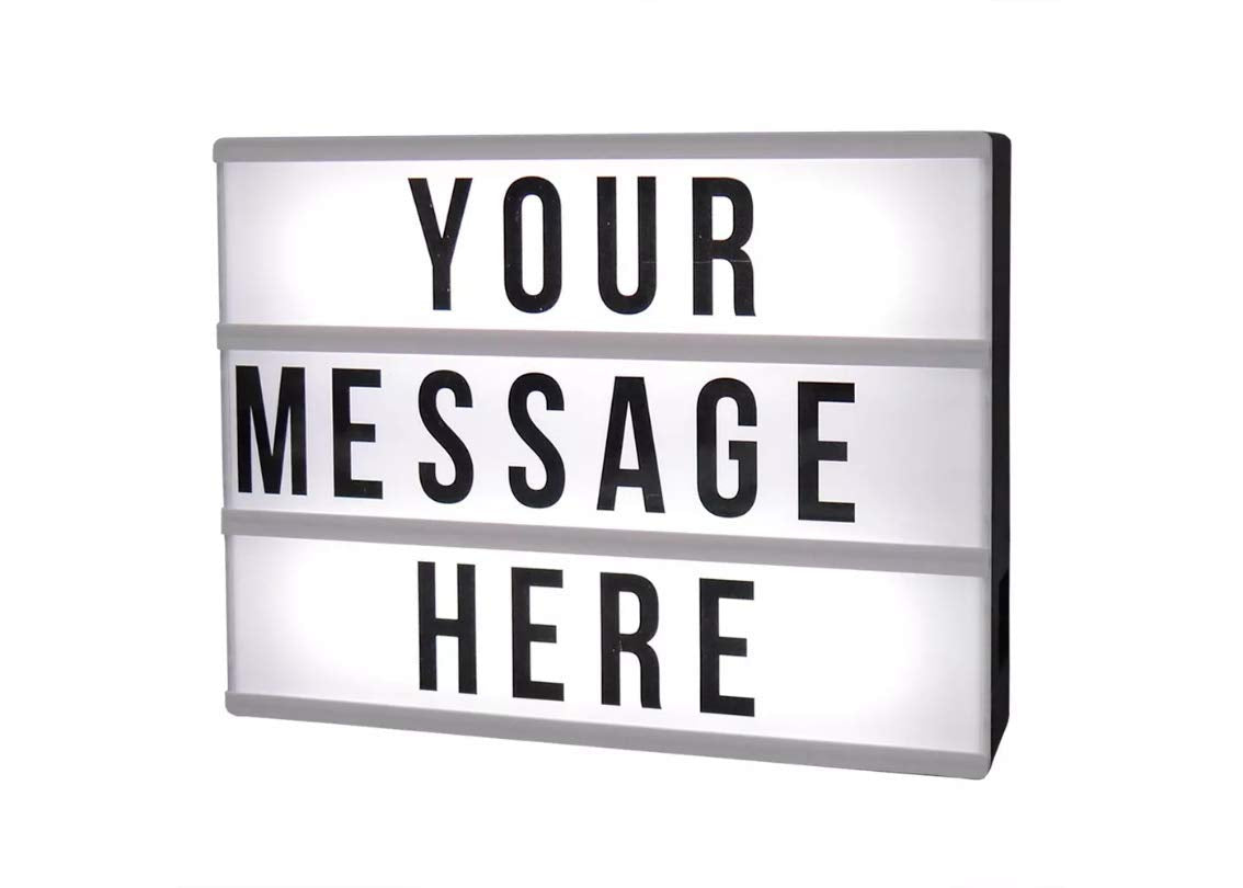 Personalized LED Message Box Light-Up Portable Decor Art Room Sign