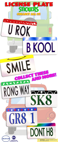 LICENSE PLATE STICKERS - 300CT