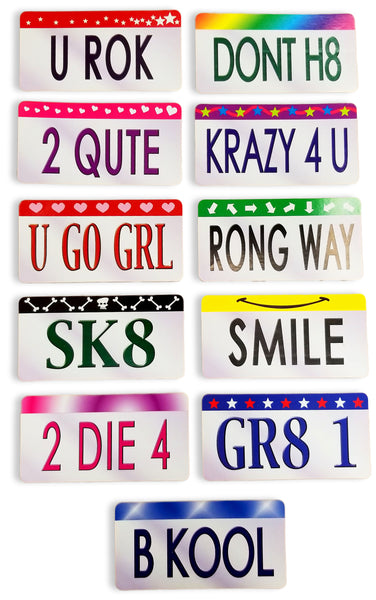 LICENSE PLATE STICKERS - 300CT