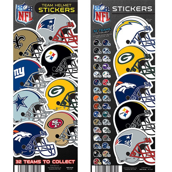 NFL HELMET STICKERS DISPLAY